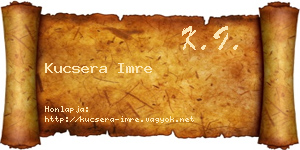 Kucsera Imre névjegykártya